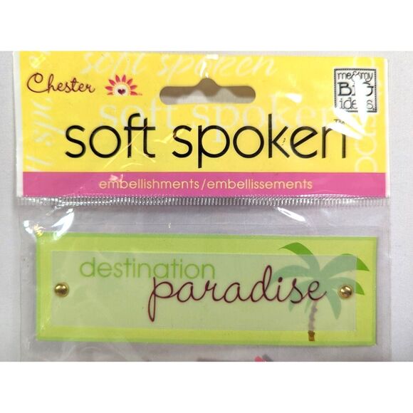 Chester Tropical Vacation Soft Spoken Scrapbook Embellishments Flower Gift NEW - Picture 3 of 3